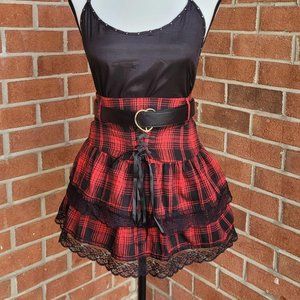 Goth Plaid Mini Skirt